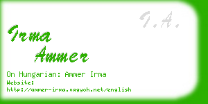 irma ammer business card